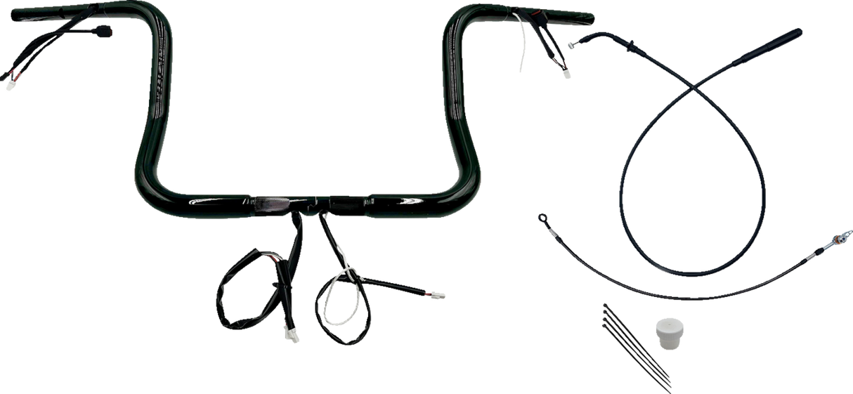 FAT BAGGERS INC. 1-1/4" EZ Install Round Top Handlebar - 12" - Black 939012-B