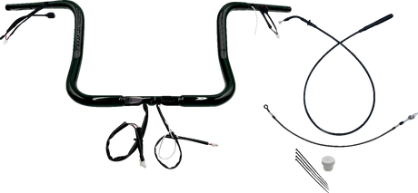 FAT BAGGERS INC. 1-1/4" EZ Install Round Top Handlebar - 12" - Black 939012-B