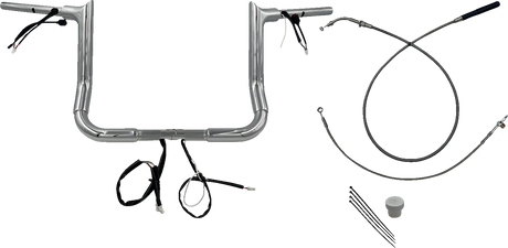 FAT BAGGERS INC. 1-1/2" EZ Install Pointed Top Handlebar - 12" - Chrome 849012