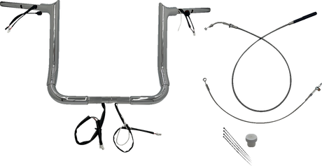 FAT BAGGERS INC. 1-1/2" EZ Install Pointed Top Handlebar - 14" - Chrome 849014