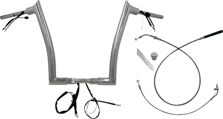 FAT BAGGERS INC. 1-1/2" EZ Install Pointed Top Handlebar - 14" - Chrome 849914