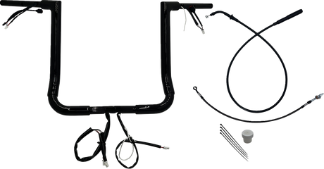 FAT BAGGERS INC. EZ Install Wired Handlebar Kit - 1-1/2" - Flat Top - 16" - Black 649016-B