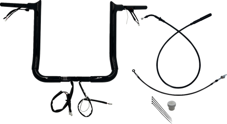 FAT BAGGERS INC. EZ Install Wired Handlebar Kit - 1-1/2" - Pointed Top - 16" - Black 849016-B