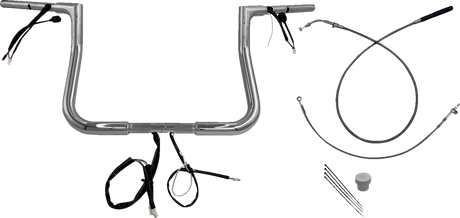 FAT BAGGERS INC. 1-1/4" EZ Install Flat Top Handlebar - 11" - Chrome 749011