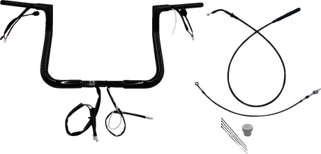 FAT BAGGERS INC. 1-1/4" EZ Install Flat Top Handlebar - 11" - Black 749011-B