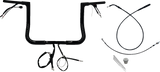FAT BAGGERS INC. 1-1/4" EZ Install Flat Top Handlebar - 12" - Black 749012-B