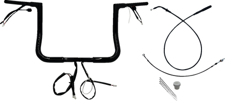 FAT BAGGERS INC. 1-1/4" EZ Install Flat Top Handlebar - 12" - Black 749012-B