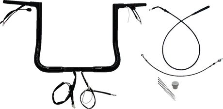 FAT BAGGERS INC. 1-1/4" EZ Install Flat Top Handlebar - 14" - Black 749014-B