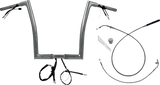 FAT BAGGERS INC. 1-1/4" EZ Install Flat Top Handlebar - 14" - Chrome 749914