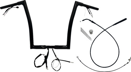 FAT BAGGERS INC. 1-1/4" EZ Install Flat Top Handlebar - 14" - Black 749914-B