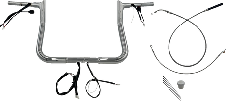 FAT BAGGERS INC. 1-1/4" EZ Install Pointed Top Handlebar - 11" - Chrome 949011