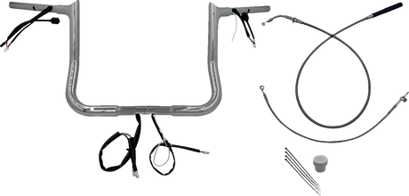 FAT BAGGERS INC. 1-1/4" EZ Install Pointed Top Handlebar - 12" - Chrome 949012