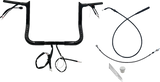 FAT BAGGERS INC. 1-1/4" EZ Install Pointed Top Handlebar - 12" - Black 949012-B