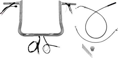 FAT BAGGERS INC. 1-1/4" EZ Install Pointed Top Handlebar - 14" - Chrome 949014