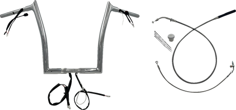 FAT BAGGERS INC. 1-1/4" EZ Install Pointed Top Handlebar - 14" - Chrome 949914