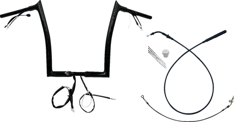 FAT BAGGERS INC. 1-1/4" EZ Install Pointed Top Handlebar - 14" - Black 949914-B