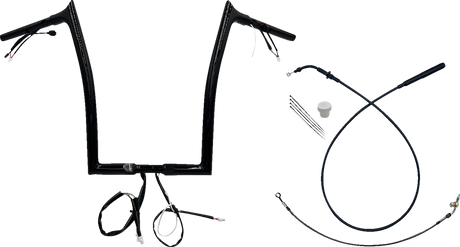 FAT BAGGERS INC. 1-1/4" EZ Install Pointed Top Handlebar - 16" - Black 949916-B