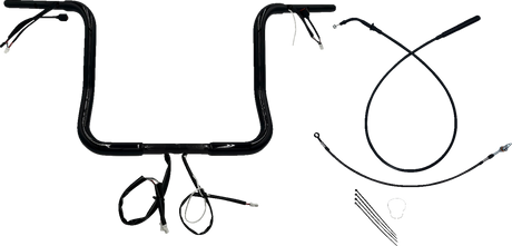 FAT BAGGERS INC. 1-1/4" EZ Install Round Top Handlebar - 14" - Black 939014-B