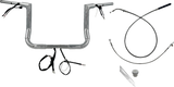 FAT BAGGERS INC. 1-1/2" EZ Install Flat Top Handlebar - 12" - Chrome 649012