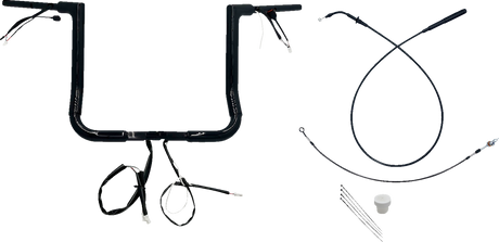 FAT BAGGERS INC. 1-1/2" EZ Install Flat Top Handlebar - 14" - Black 649014-B