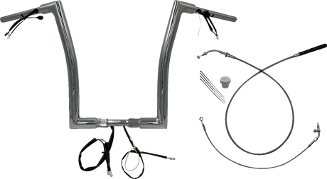 FAT BAGGERS INC. 1-1/2" EZ Install Flat Top Handlebar - 16" - Chrome 649916