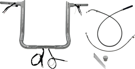 FAT BAGGERS INC. EZ Install Wired Handlebar Kit - 1-1/2" - Pointed Top - 16" - Chrome 849016