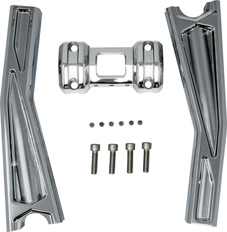 KODLIN USA Ascent Pro Risers - Pullback - 10" - Chrome KUS55134