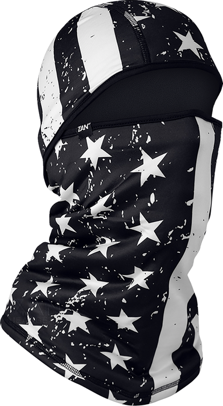 ZAN HEADGEAR SportFlex? Convertible Balaclava - Black and White - Flag WBSF091
