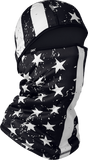 ZAN HEADGEAR SportFlex? Convertible Balaclava - Black and White - Flag WBSF091
