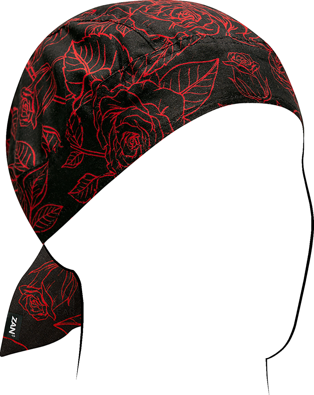 ZAN HEADGEAR Flydanna? Head Wrap - Red and Black Roses Z206