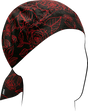 ZAN HEADGEAR Flydanna? Head Wrap - Red and Black Roses Z206