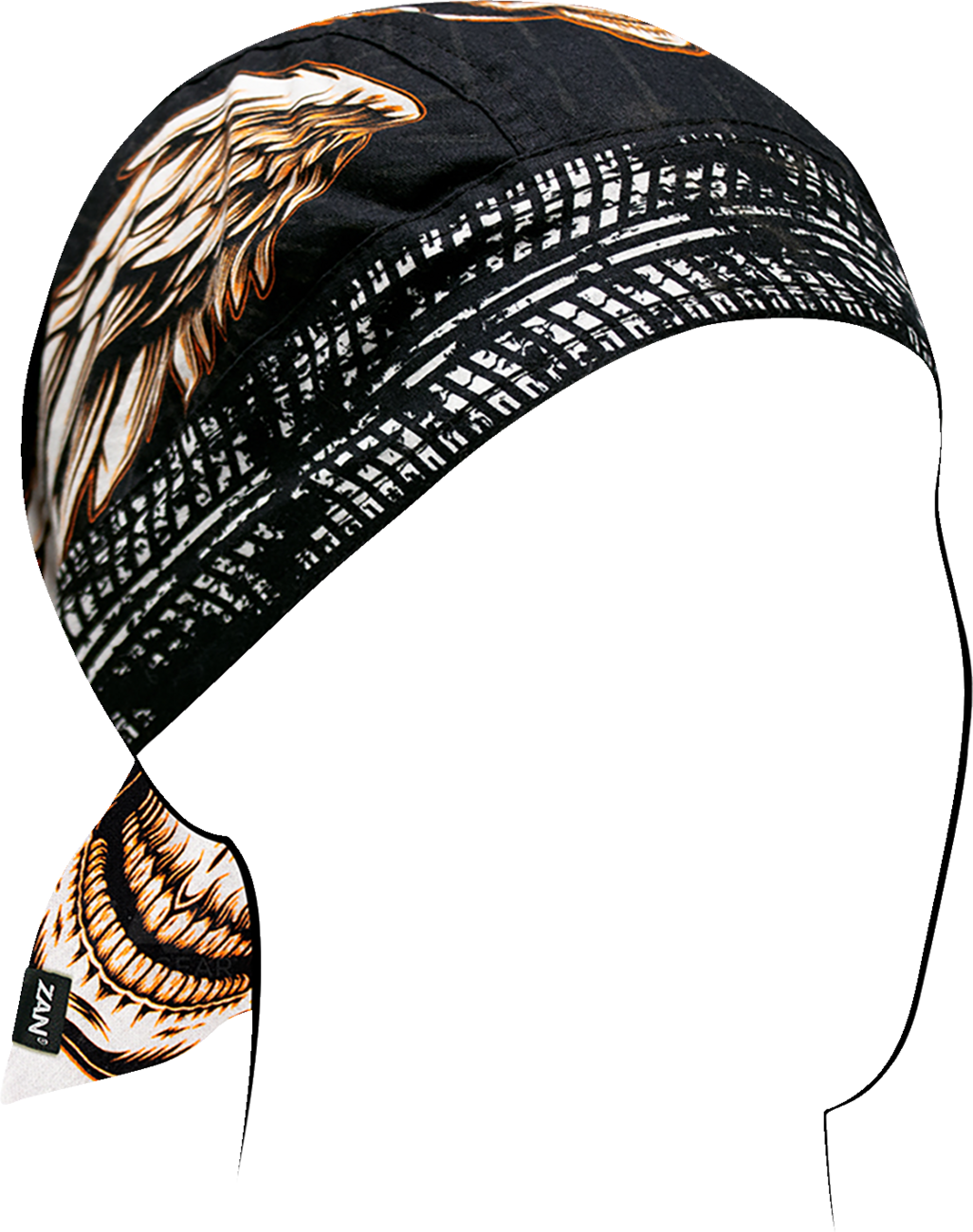 ZAN HEADGEAR Flydanna? Head Wrap - Flaming Skull Z312