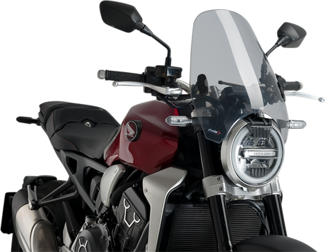 Puig Hi-Tech Parts 0336H Custom II Windshield - Smoke - X11 | Street