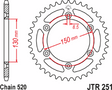 JT SPROCKETS JTR251.47 Rear Sprocket - 47 Tooth - Yamaha | Adventure/Off-Road