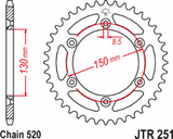 JT SPROCKETS JTR251.47 Rear Sprocket - 47 Tooth - Yamaha | Adventure/Off-Road