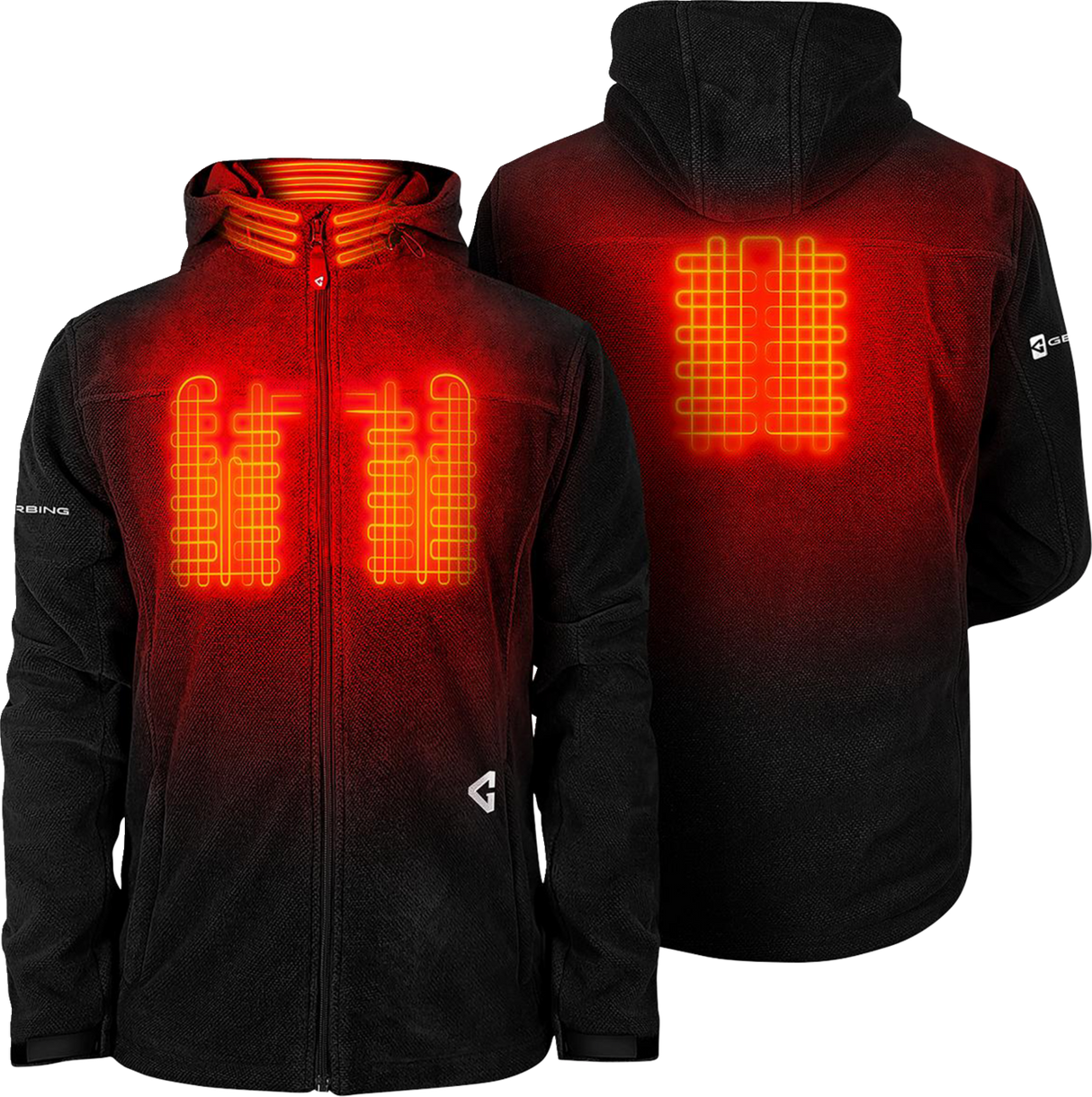 GERBING HEATED CLOTHING 7V Thermite Fleece Heated Jacket 2.0 - Black - Small GER-TFJKT-7V-M-B-S