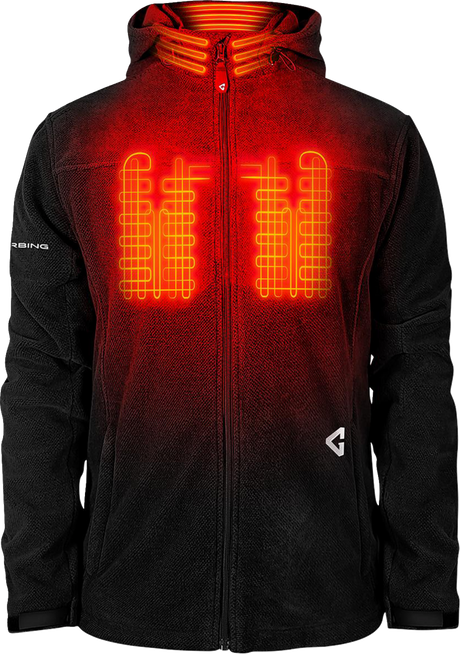 GERBING HEATED CLOTHING 7V Thermite Fleece Heated Jacket 2.0 - Black - XL GER-TFJKT-7V-M-B-XL