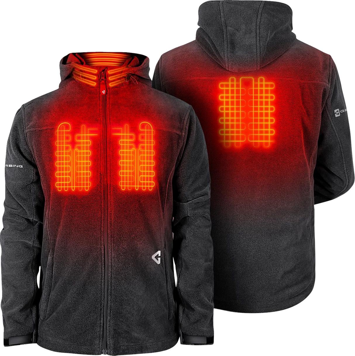 GERBING HEATED CLOTHING 7V Thermite Fleece Heated Jacket 2.0 - Gray - Small GER-TFJKT-7V-M-G-S