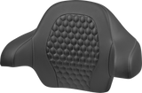 SADDLEMEN Tour Pack Backrest Pad - Honeycomb - Gray Stitching - FLH/FLT '14-'24 814-07-15102