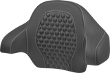 SADDLEMEN Tour Pack Backrest Pad - Honeycomb - White Stitching - FLH/FLT '14-'24 814-07-15106