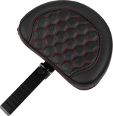 SADDLEMEN Roadsofa* Extended Reach Seat - with Backrest - Honeycomb - Red Stitch - FLTR/FLHX '23-'24 823-07-190B4