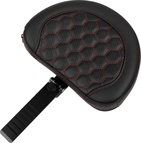 SADDLEMEN Roadsofa* Extended Reach Seat - with Backrest - Honeycomb - Red Stitch - FLTR/FLHX '23-'24 823-07-190B4