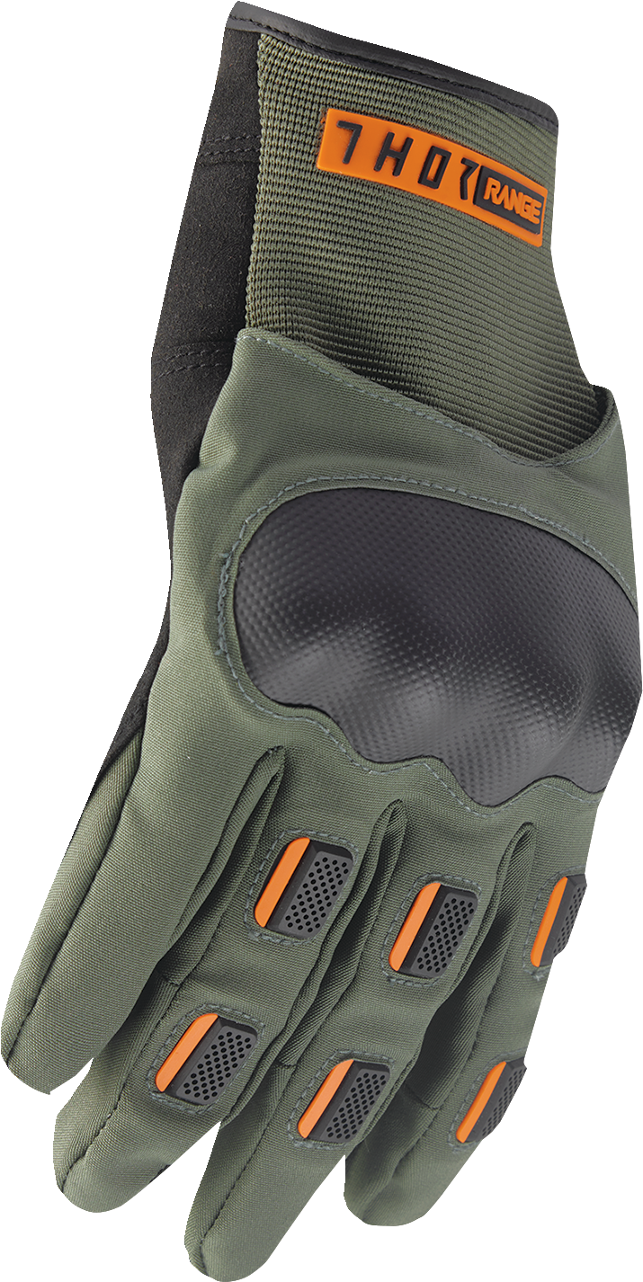 THOR Range Gloves - Army/Orange - Medium 3330-8265