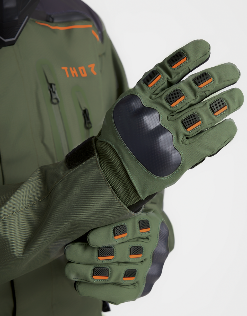 THOR Range Gloves - Army/Orange - Small 3330-8264