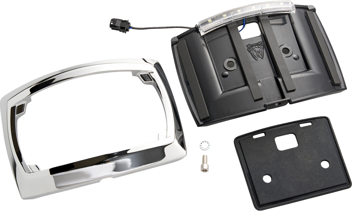 CIRO License Plate Frame - LED - Curved - Chrome 40500