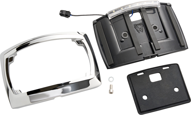 CIRO License Plate Frame - LED - Curved - Chrome 40500