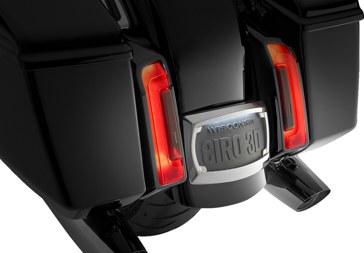 CIRO License Plate Frame - LED - Curved - Chrome 40500