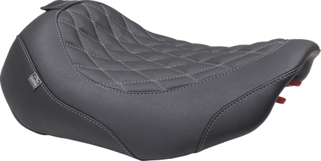MUSTANG Wide Tripper* Seat - Solo - Dark Brown/Gun Metal Stitching - FLT/FLH '23-'25 89503GM