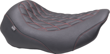MUSTANG Wide Tripper* Seat - Solo - Dark Cherry Stitching - FLT/FLH '23-'25 88503DC