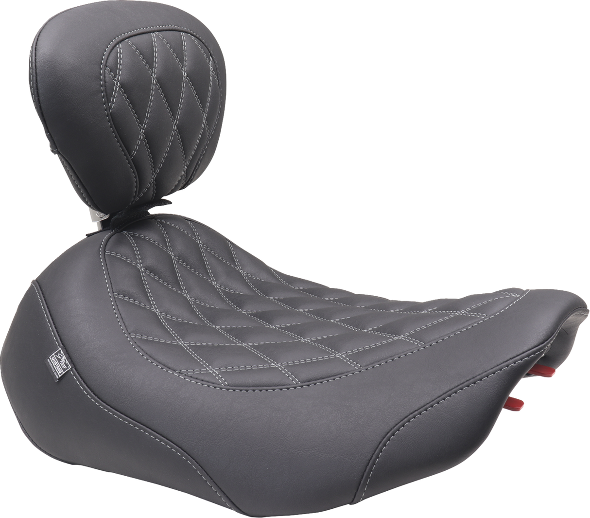 MUSTANG Wide Tripper* Seat - Solo - Dark Brown/Gun Metal Stitching - FLT/FLH '23-'25 89503GM